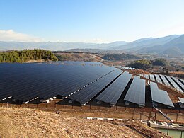 Komekurayama a photovoltaic power station in Kofu, Japan