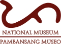 Logo of the National Museum of the Philippines, with a Baybayin pa letter in the center, in a traditional rounded style.