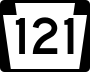 Pennsylvania Route 121 marker