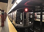 168th Street-bound C train of R179s at 34th Street–Penn Station in July 2019