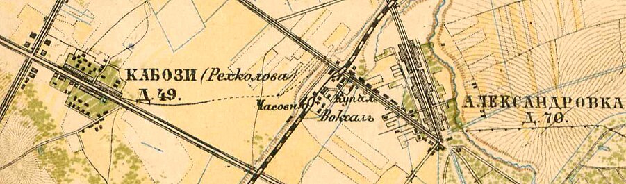 План деревни Рехколово (Кабози). 1885 год