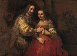 Rembrandt used carmine lake, made of cochineal, to paint the skirt of the bride in the painting known as "The Jewish bride" (1665–1669).