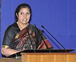 The Minister of State for Commerce & Industry, Dr. (Smt.) D. Purandeswari addressing at the Golden Jubilee Celebrations of Indian Institute of Foreign Trade (IIFT), in New Delhi on May 02, 2013.jpg