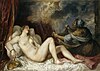 Danaë with Nursemaid, one of several mythological paintings done for Philip II of Spain by the Venetian master Titian
