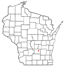 Location of Springvale, Wisconsin