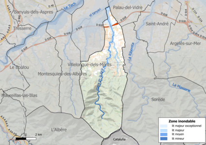 Carte des zones inondables.