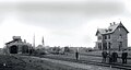 Bahnhof Rödermark-Ober Roden im Jahr 1896 kurz nach Eröffnung der Rodgaubahn