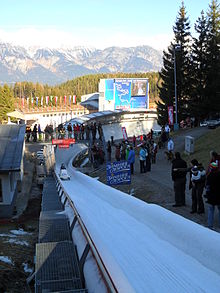 View of the bobsleigh track