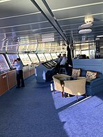 Appearance of a bridge on a cruise ship