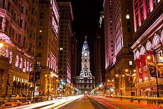 Avenue of the Arts neighborhood along Broad Street in Philadelphia