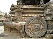 Chariot detail at Airavatesvara Temple built by Rajaraja Chola II in the 12th century