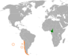 Location map for Cameroon and Chile.