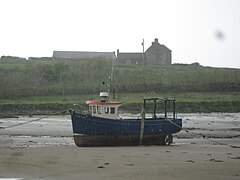 Échouage de bateau de pêche.