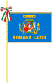 Flag of Lazio with pole