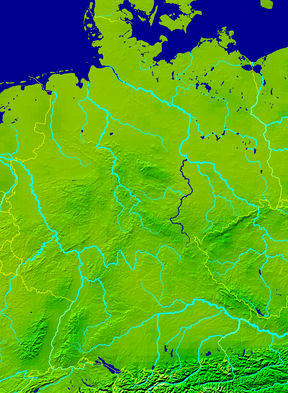 Die Saale in Duitsland