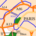 Carte de la Route nationale 135