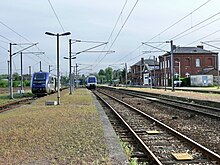 Vue de la gare de Serqueux en 2008.