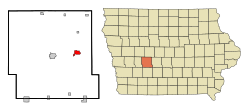 Location of Panora, Iowa