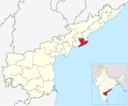 Location of Konaseema district in Andhra Pradesh