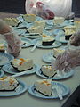 Slices of kumquat pie at the Kumquat Festival in Dade City, Florida