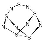 Strukturformel von Pentaschwefelhexanitrid