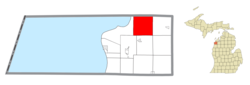 Location within Benzie County