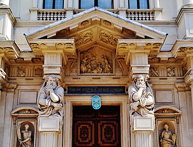 Mannerist atlantes of the Santuario della Beata Vergine dei Miracoli, Saronno, Italy, designed by Pellegrino Tibaldi, 1596-1613