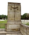 Entrance pillar at Rheinberg War Cemetery