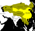 Tang (yellow) and some of its allied and opponents 660 CE.