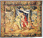 Venus and Mars surprised by Vulcan, tapestry, 16th Century, 360 x 405 cm