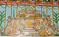 Painting depicting Tejaji's marriage in Pushkar, Rajasthan