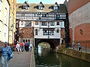 The medieval High Bridge in Lincoln, whose restricted air draft gives it the name The Glory Hole.