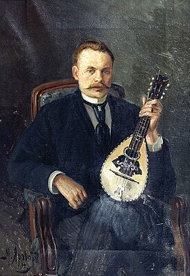 Портрет мужчины с лютней (Автопортрет), 1892 год. Холст, масло.