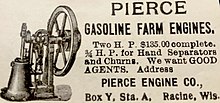 1897 Pierce stationary gas engines advertisement