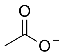 Acetate anion