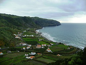 Baía da Praia, vista do Miradouro da Macela