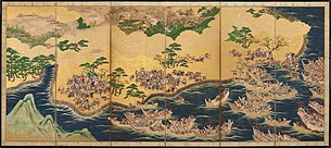 Battle of Yashima folding screens