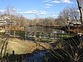 Buck Creek flows over the dam at Helena during fall low water period