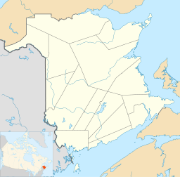 Location of Spednic Lake in Maine, USA.