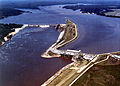 Millers Ferry Lock and Dam on the Alabama River in Wilcox County, approximately 9.5 miles (15.3 km) northwest of Camden