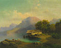 Fishing house at the shore of the Gebirgssee, 1859