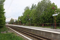 Roslagsbanan's station in Ekskogen