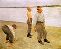 Boys Throwing Pebbles into the River (1890)