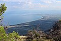 Foce del torrente Saraceno, al confine fra i territori di Trebisacce e Villapiana, vista dalla vetta del monte Mostarico.