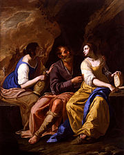 Lot and His Daughters by Artemisia Gentileschi, 1635-1638