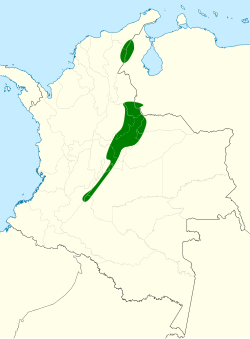 Distribución geográfica del colibrí de Clarissa.