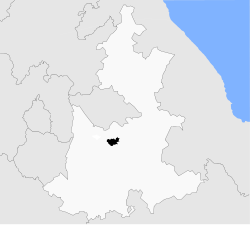 Location of the municipality in Puebla