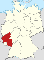 ドイツ国内におけるラインラント＝プファルツ州の位置