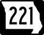 Route 221 marker