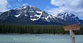 Mount Fryatt outlier (left) and Whirlpool Mountain (right)